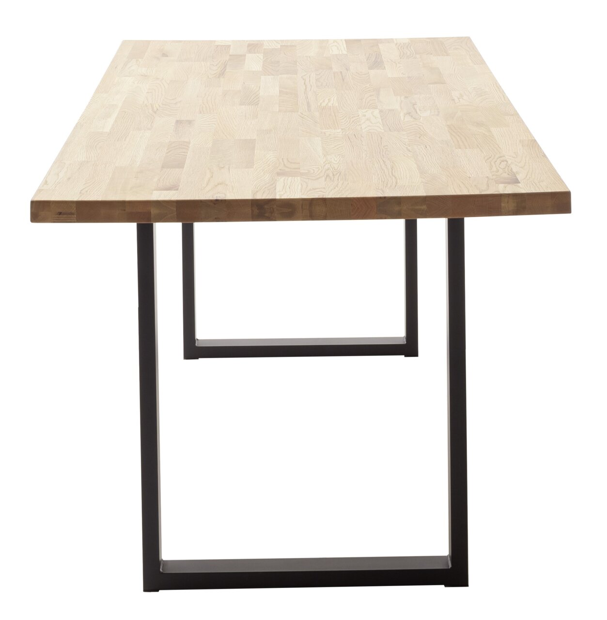 Esstisch aus Holz mit Metallgestell, Vorderansicht