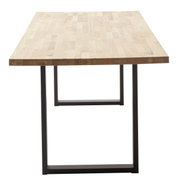 Esstisch aus Holz mit Metallgestell, Vorderansicht