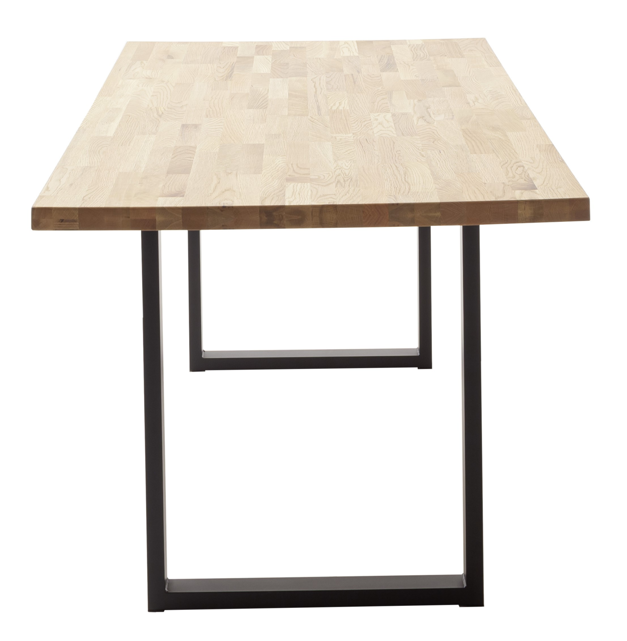 Esstisch aus Holz mit Metallgestell, Vorderansicht