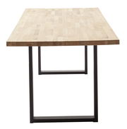 Esstisch aus Holz mit Metallgestell, Vorderansicht