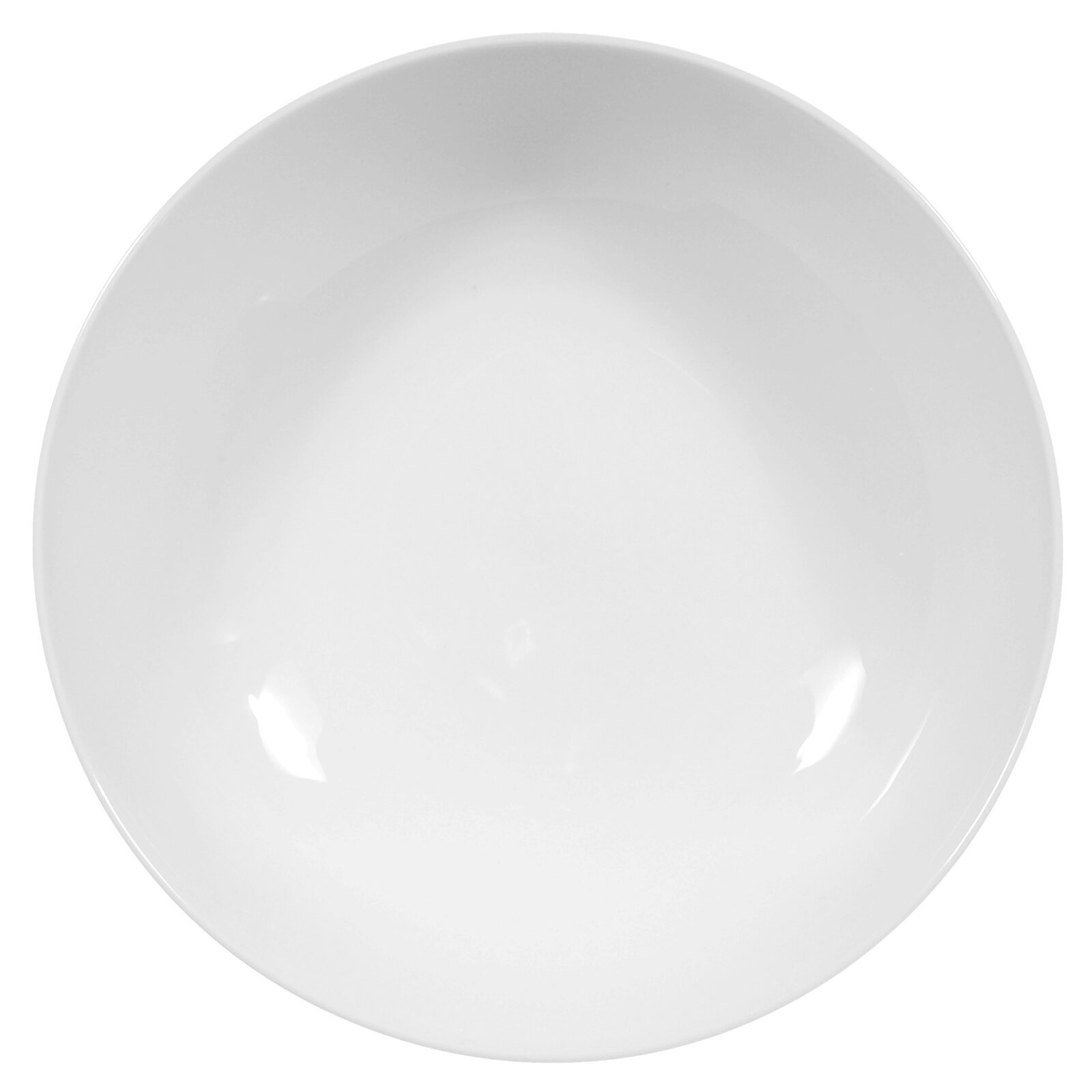 Weiße Salatschale Rondo/Liane 19cm, Draufsicht