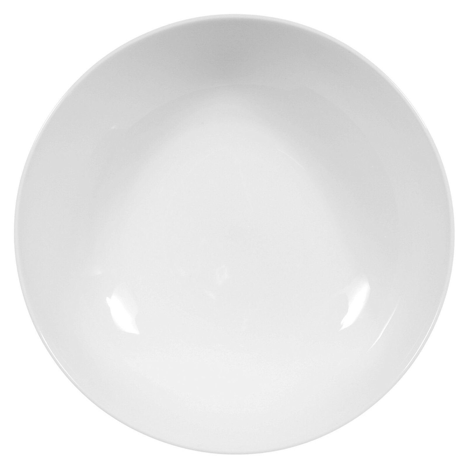 Weiße Salatschale Rondo/Liane 19cm, Draufsicht