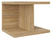 Holz-Aufsatzregal in Eichenoptik, seitliche Perspektive