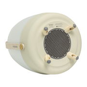 Unteransicht eines Lite-up Play JBL Sand Lautsprechers mit Holzfüßen und Tragegriff.