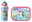 Campus-Set 2-tlg. Einhorn mit Trinkflasche und Brotdose, bunte Einhorn-Illustration mit Regenbogen und Herzen, Vorderansicht