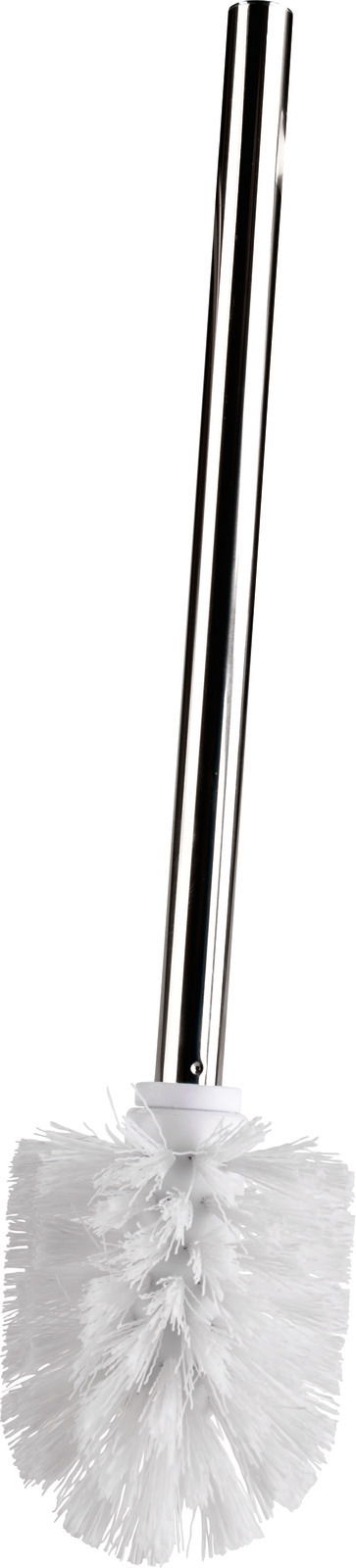 Weiße Ersatzbürste mit Edelstahlgriff, seitliche Perspektive