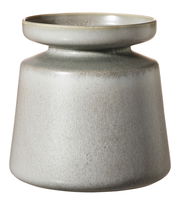 Graue Vase Imperia, 24,2 cm hoch, aus Keramik, seitliche Perspektive