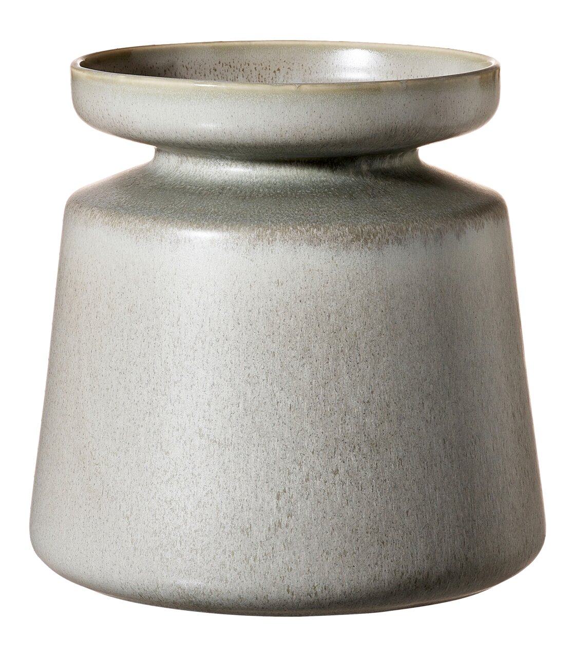 Grijze vaas Imperia, 24,2 cm hoog, van keramiek, zijaanzicht