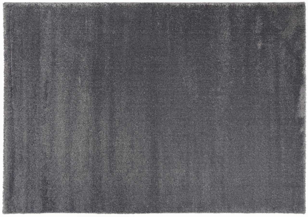 Grauer Uni-Teppich in Draufsicht