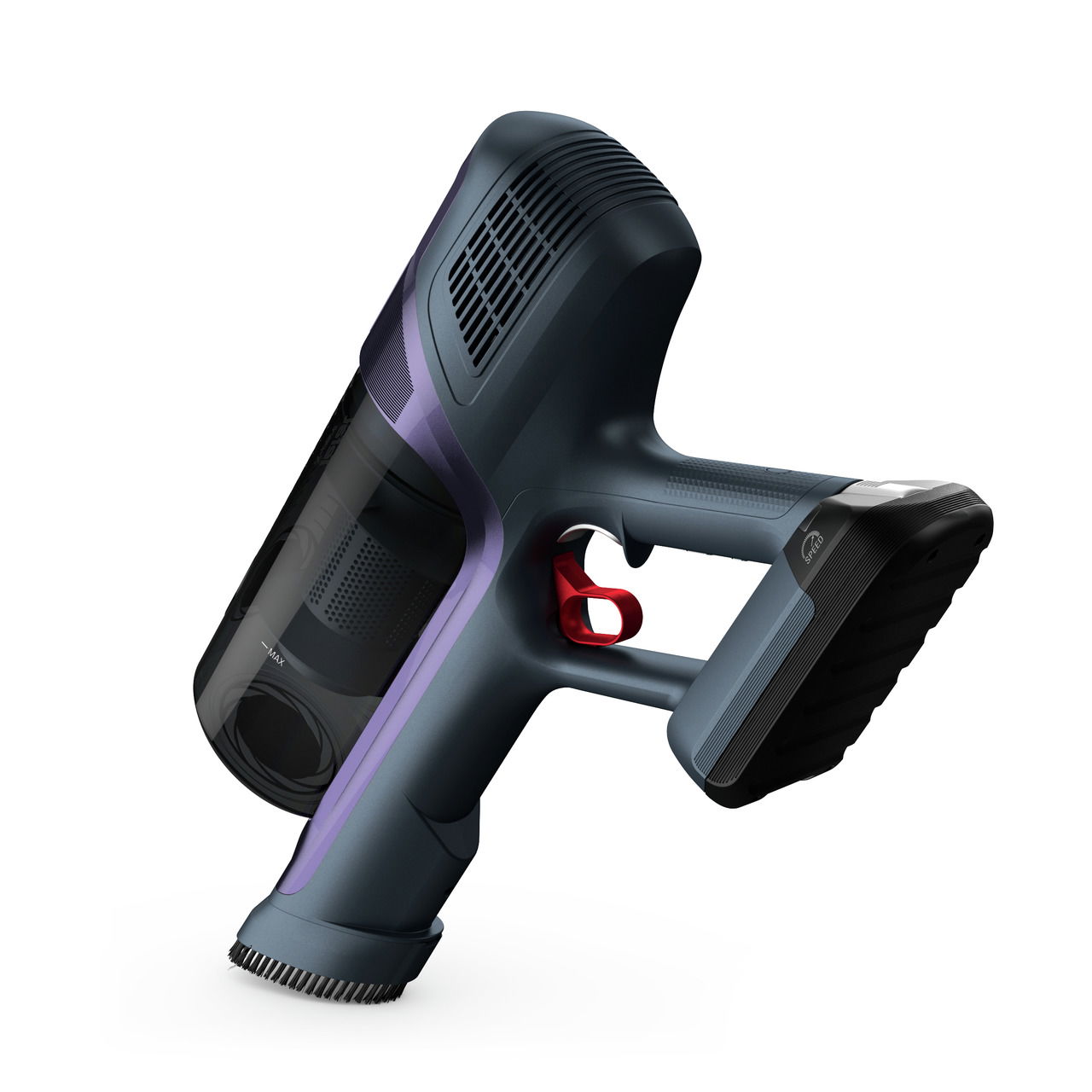 Moderner Bodenstaubsauger Expert 6.60 E in seitlicher Perspektive mit ergonomischem Griff und schlankem Design.