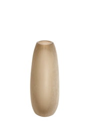 Beige Vase in zylindrischer Form, aus seitlicher Perspektive fotografiert
