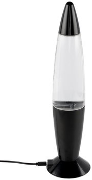 Schwarze Glitterleuchte Storm mit USB-Anschluss, seitliche Perspektive