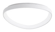 Moderne LED-plafondlamp in wit, zijaanzicht