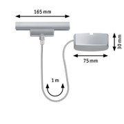 Stromeinspeisung zigbee URAIL von PAULMANN, silberfarben, mit Kabelverbindung, Draufsicht