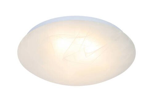 Ronde led-plafondlamp in wit, gezien van onderaf