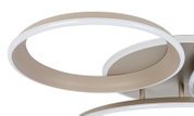 Moderne led-plafondlamp met cirkelvormig ontwerp, gezien vanaf de zijkant