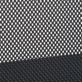 Nahaufnahme des Netzgewebes eines Drehstuhls aus seitlicher Perspektive