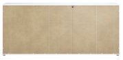 Rückansicht eines XXL-Sideboards mit weißem Rahmen und brauner Rückwand.