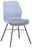 XORA Stuhl ANGEL Moderner Stuhl mit hellblauer Rückenlehne und grauem Sitzpolster, seitliche Perspektive