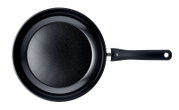 Schwarze Pfanne mit 28 cm Durchmesser, Draufsicht