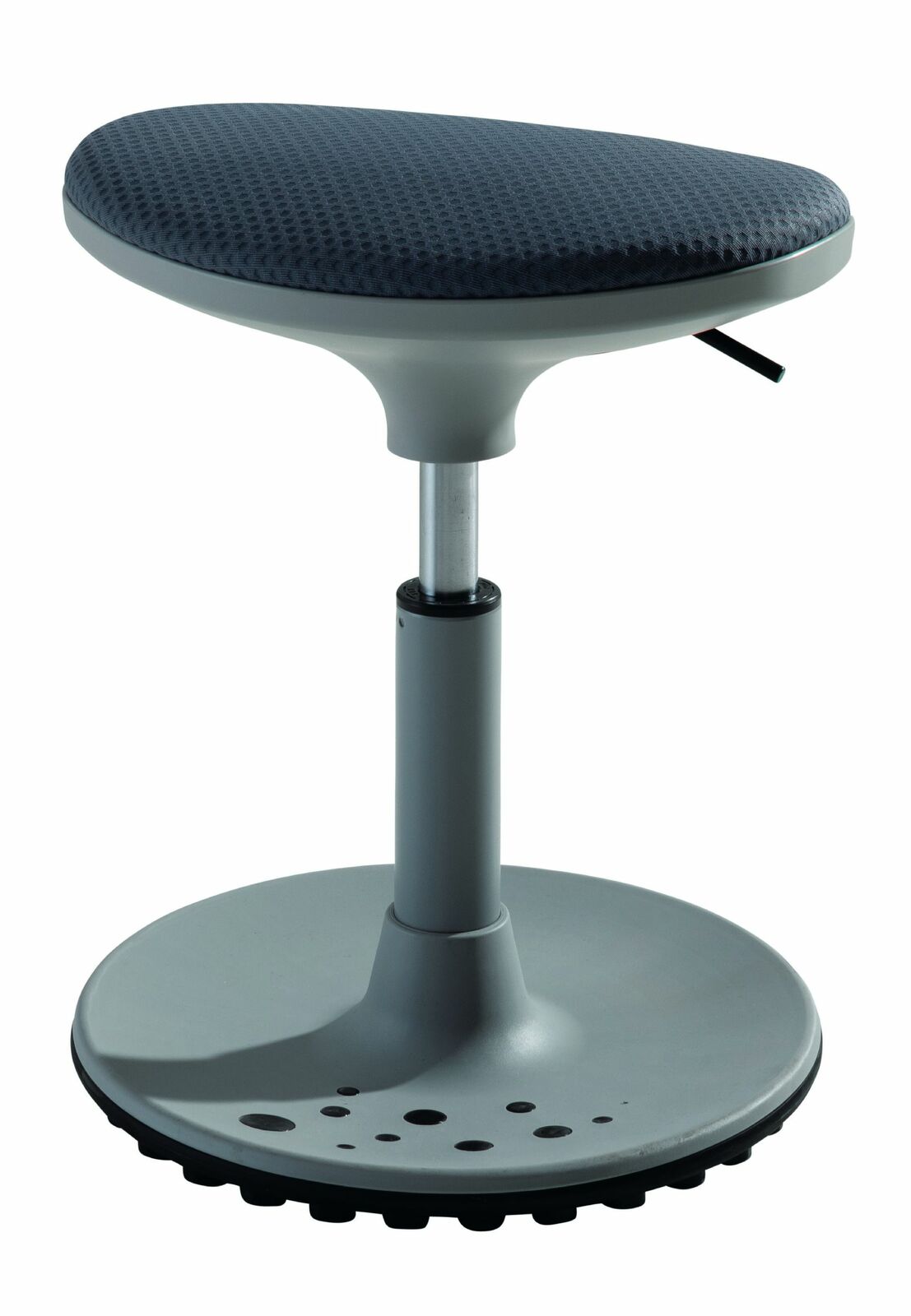 Moderner Kinderhocker mit gepolsterter Sitzfläche in Seitenansicht