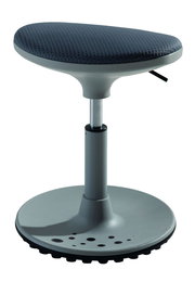 Moderner Kinderhocker mit gepolsterter Sitzfläche in Seitenansicht