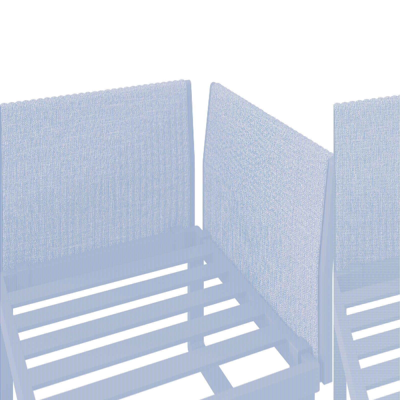 Nahaufnahme eines Sessels mit grauem Stoffbezug und Holzrahmen, seitliche Perspektive