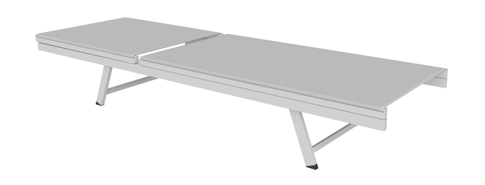 Graue Sonnenliege Ambia Garden DONNATELLA aus seitlicher Perspektive