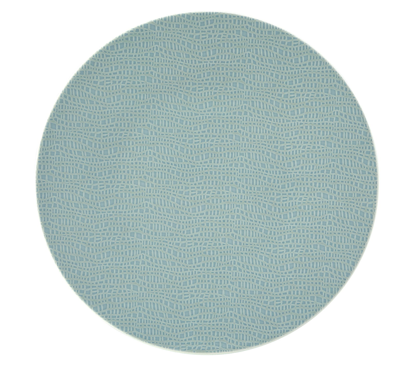 Speiseteller 28cm in grünem Chic mit feinem Muster, Draufsicht