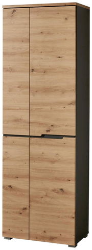 XL-Schuh- und Garderobenschrank aus Holz mit vier Türen, frontale Ansicht