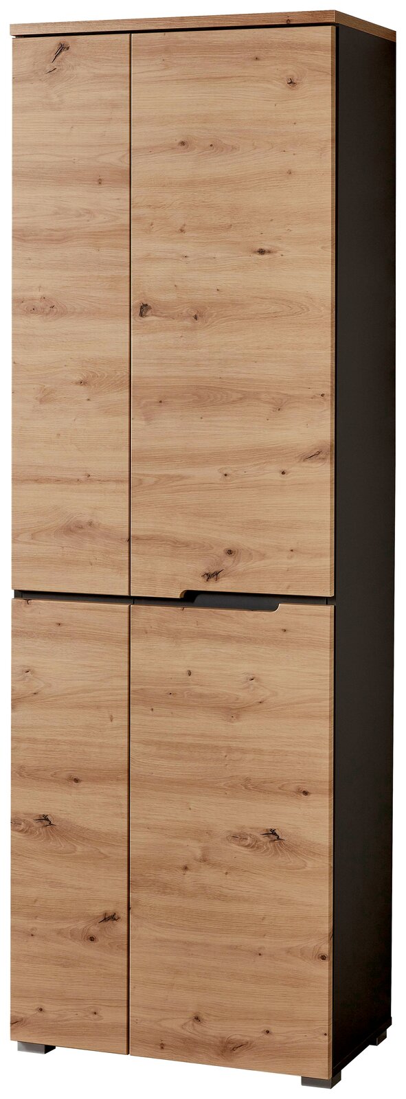 Voleo XL-Schuh-/Garderobenschrank DETROIT XL-Schuh- und Garderobenschrank aus Holz mit vier Türen, frontale Ansicht