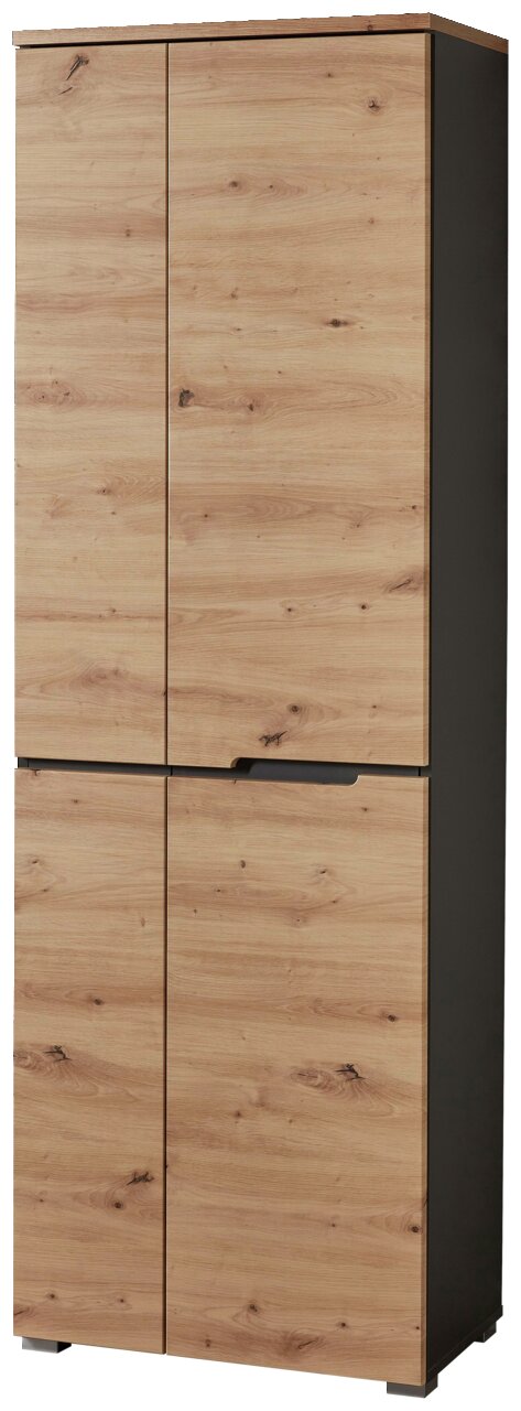 Voleo XL-Schuh-/Garderobenschrank DETROIT XL-Schuh- und Garderobenschrank aus Holz mit vier Türen, frontale Ansicht