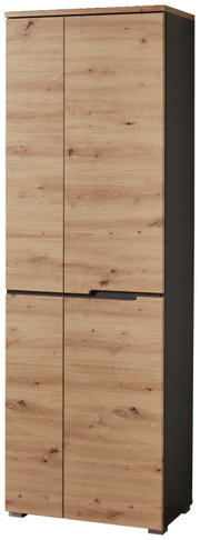 XL-Schuh- und Garderobenschrank aus Holz mit vier Türen, frontale Ansicht