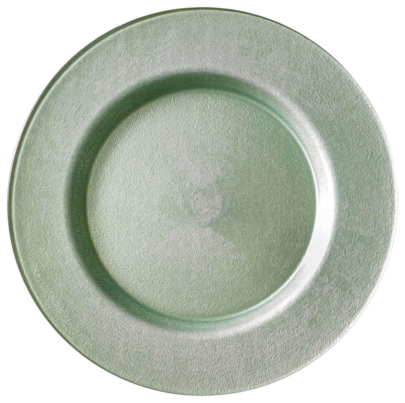 Hellgrüner Platzteller aus der Vogelperspektive