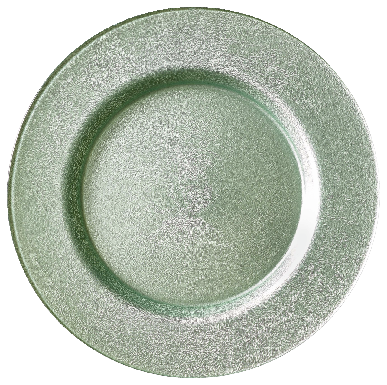 Hellgrüner Platzteller aus der Vogelperspektive