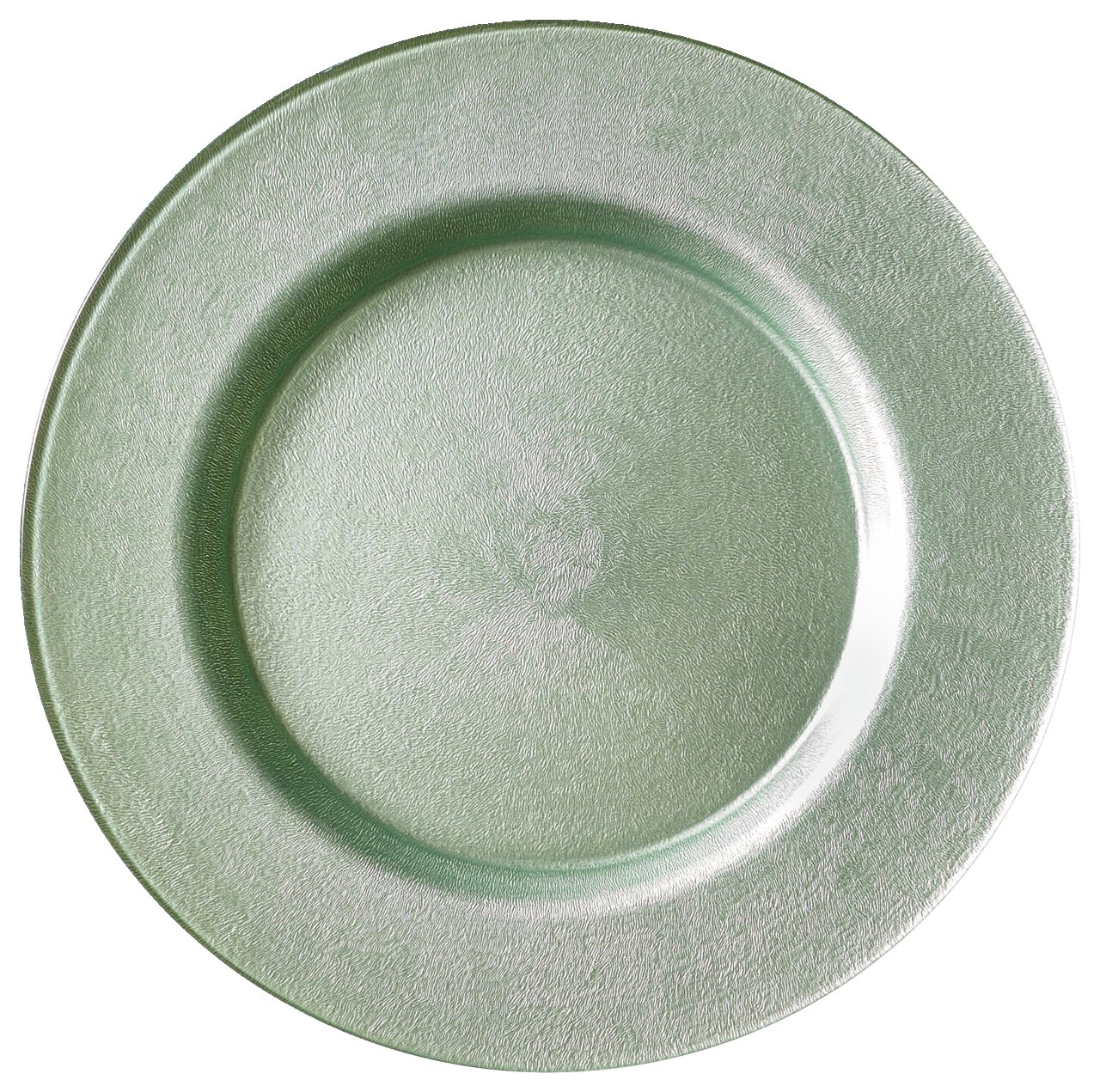 Hellgrüner Platzteller aus der Vogelperspektive