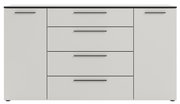 Frontansicht eines modernen XL-Sideboards mit zwei Türen und drei Schubladen in schlichtem Design.