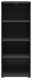 Carryhome Regal MULTISTAURAUM Schwarzes Regal mit vier Einlegeböden, frontale Ansicht