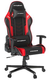 Gaming Stuhl DXRacer PRINCE in Schwarz und Rot, Vorderansicht