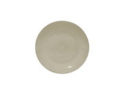 Beige Teller aus einem 16-teiligen Kombiservice, Draufsicht