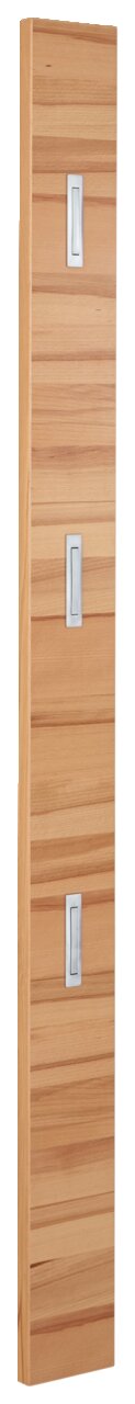 VOSS Garderobenpaneel SOLO Garderobenpaneel aus Holz mit drei Haken, seitliche Perspektive