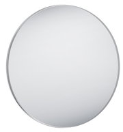 Runder Spiegel mit einem Durchmesser von ca. 80 cm, frontal fotografiert.