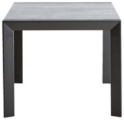 Moderner Gartentisch mit rechteckiger Tischplatte und stabilen Beinen, Frontalansicht