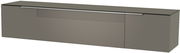 Graues XL Hänge-Lowboard mit moderner Frontansicht und horizontalen Linienakzenten.