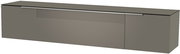 Graues XL Hänge-Lowboard mit moderner Frontansicht und horizontalen Linienakzenten.