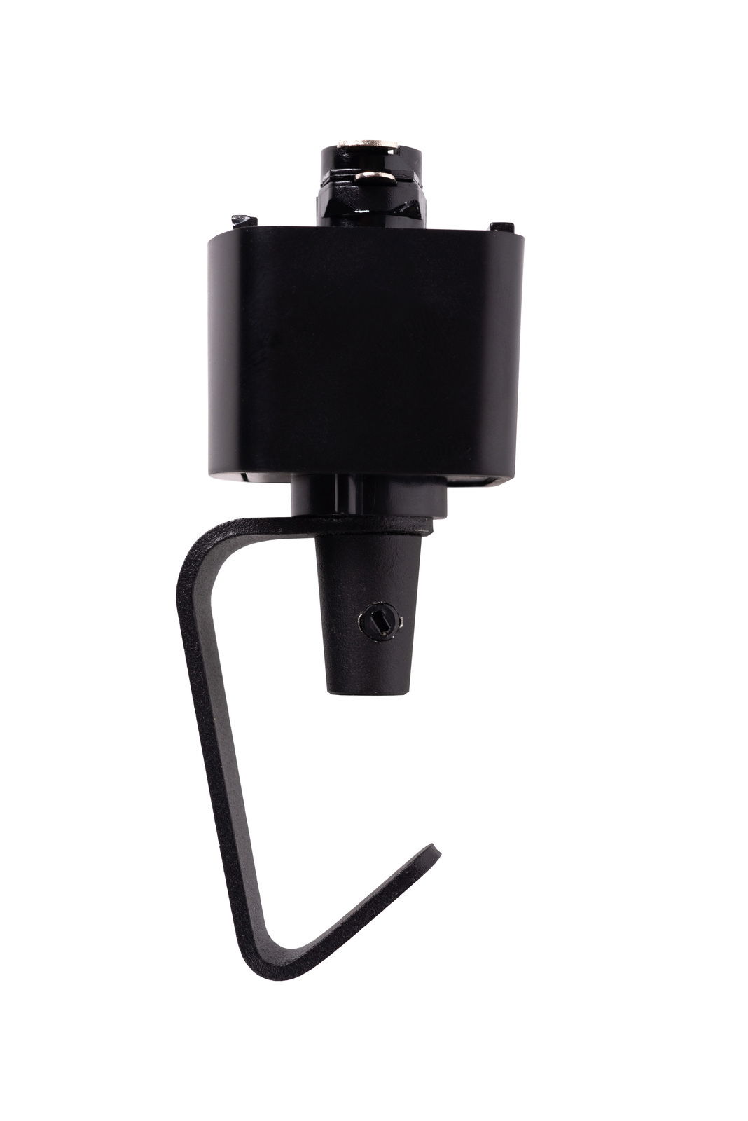 Schwarzer Pendelleuchten-Adapter von Lucide, seitliche Ansicht