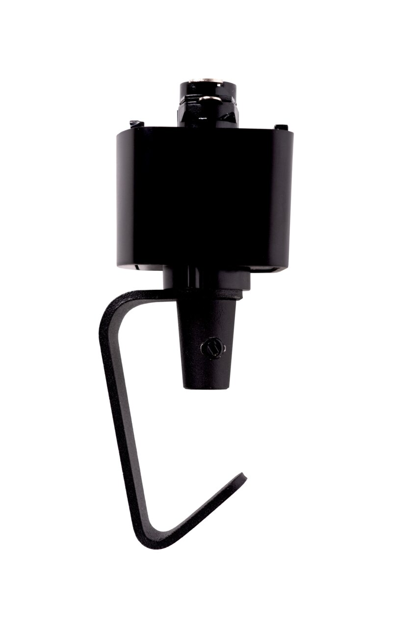 Schwarzer Pendelleuchten-Adapter von Lucide, seitliche Ansicht