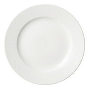 Weißer Dessertteller mit strukturiertem Rand, Draufsicht