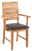 Linea Natura Sessel ARNOLD Holzstuhl mit Armlehnen und gepolstertem Sitz, seitliche Perspektive