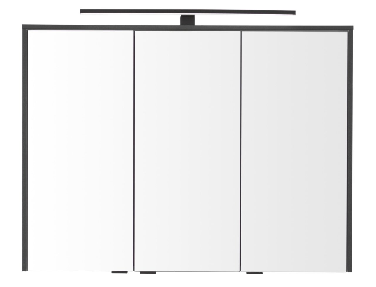 Voleo Spiegelschrank STELLA Moderner Spiegelschrank mit drei Türen und integrierter Beleuchtung, Frontalansicht